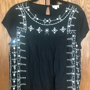 Black Embroidered top